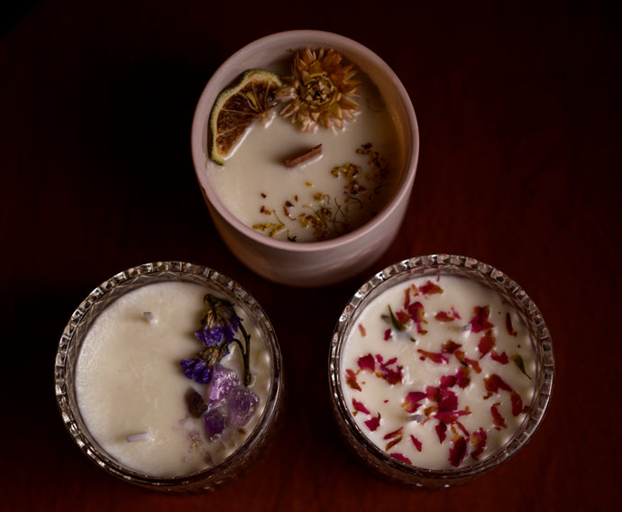 Dried Flowers, Mica & Herbs